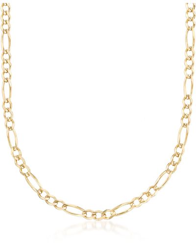 Ross-Simons 3.9mm 14kt Yellow Gold Figaro Chain Necklace - Metallic
