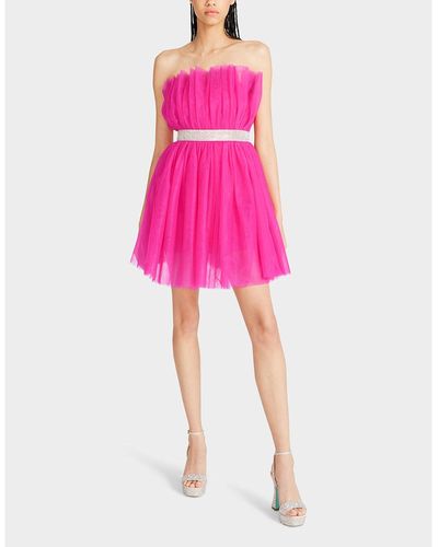Betsey Johnson Betseys Bling Tulle Dress Hot - Pink