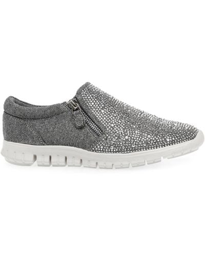 Anne Klein Justice Casual Slip On Casual And Fashion Sneakers - Gray