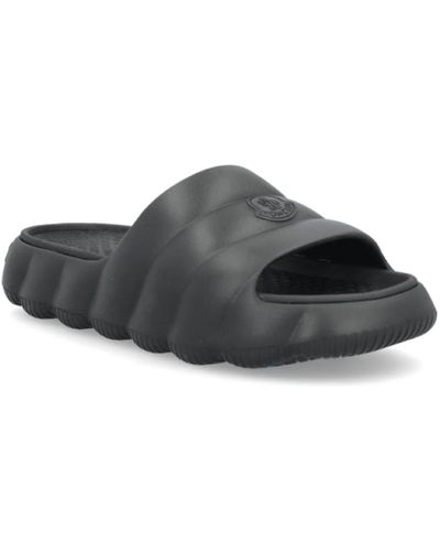 Moncler Footwear Lilo Crafted Logo Rubber Slides - Black