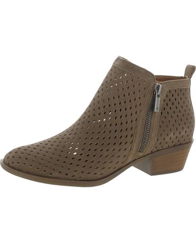 Lucky Brand Basel3 Solid Leather Booties - Brown