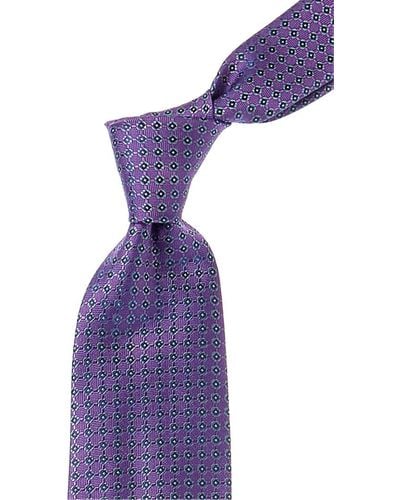 Brooks Brothers Purple Mini Geo Neat Silk Tie