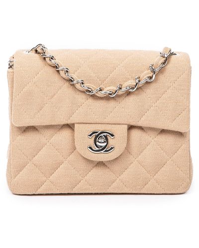 Chanel Mini Square Classic Flap - Natural