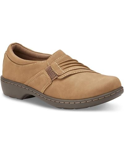 Eastland Piper Padded Insole Rounded Toes Ballet Flats - Brown