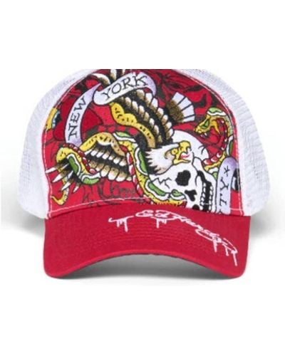 Ed Hardy Nyc Eagle Hat - Red