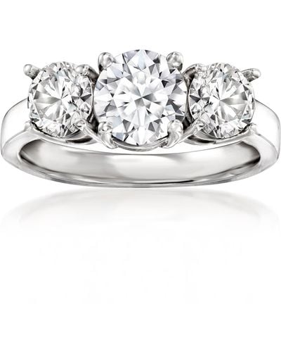 Ross-Simons Lab-grown Diamond 3-stone Ring - White