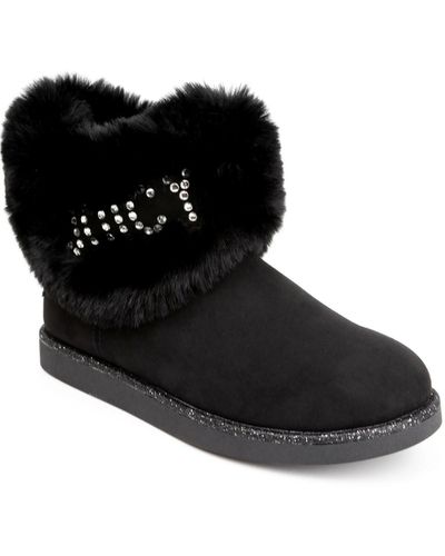 Juicy Couture Keeper Round Toe Cold Weather Winter & Snow Boots - Black