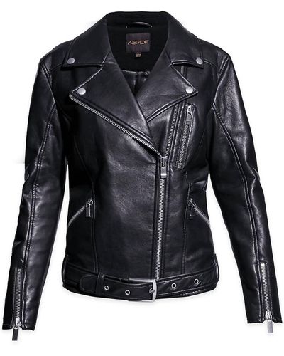 AS by DF Brando Recycled Leather Jacket - Black