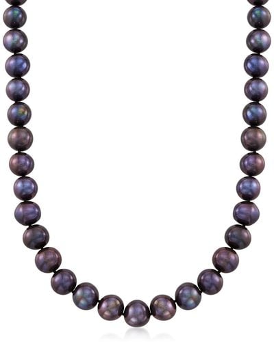 Ross-Simons 10-11mm Black Cultured Pearl Necklace - Brown