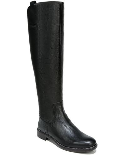 Franco Sarto Meyer Leather Narrow Calf Knee-high Boots - Black