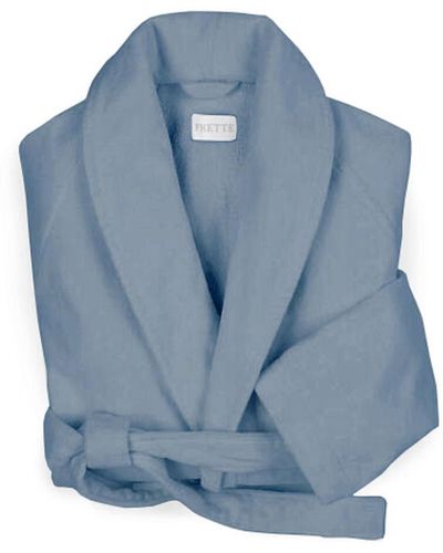 Frette Velour Shawl Collar Robe - Blue