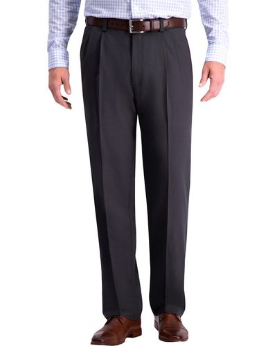 Haggar Cool 18 Pro Classic Fit Non Iron Dress Pants - Gray