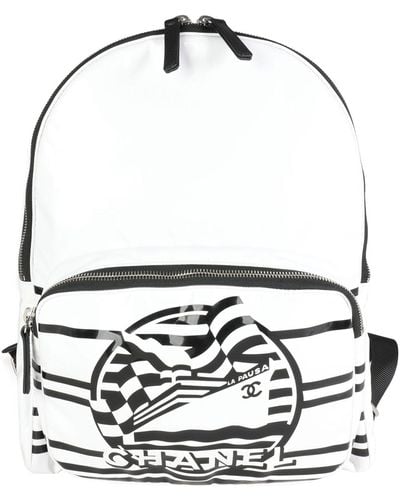 Chanel Vinyl La Pausa Backpack - White