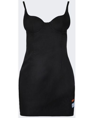 Heron Preston Ex-ray Nylon Corset Dress - Black