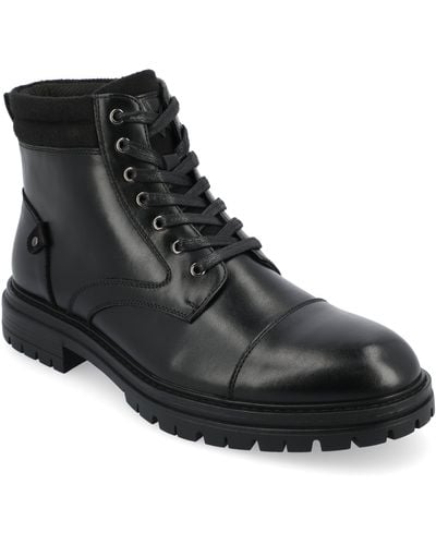 Vance Co. Fegan Cap Toe Boot - Black