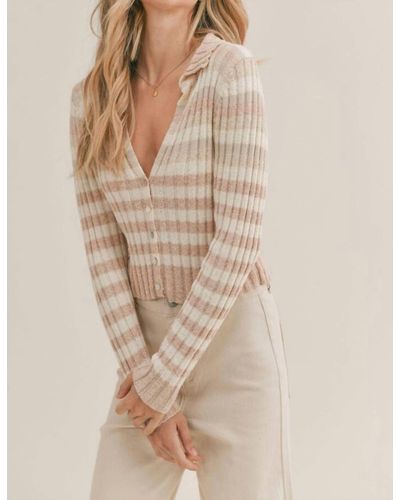 Sadie & Sage Sunny Afternoon Striped Sweater - Natural