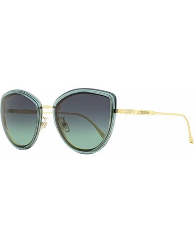 Longines Butterfly Sunglasses Lg0010h 84w Transparent Blue 56mm - Black