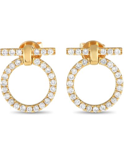 Non-Branded Lb Exclusive 18k Yellow 0.70ct Diamond Earrings Aer-18367-y - Metallic