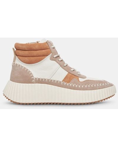 Dolce Vita Daley Sneakers Taupe Suede - Brown