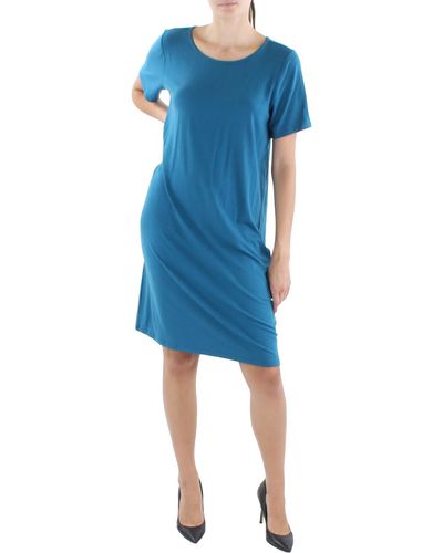 Eileen Fisher Daytime Knee Tunic Dress - Blue