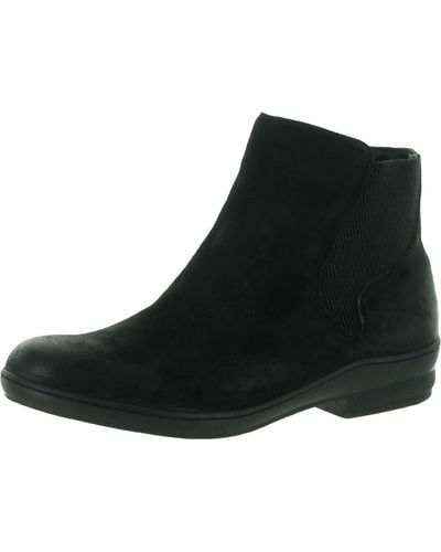 David Tate Torrey Nubuck Leather Ankle Boots - Black