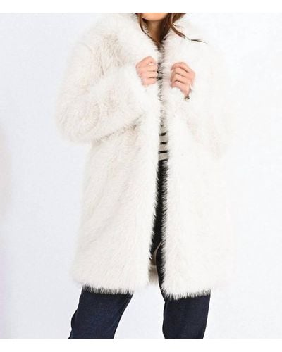 Molly Bracken Faux Fur Jacket - White