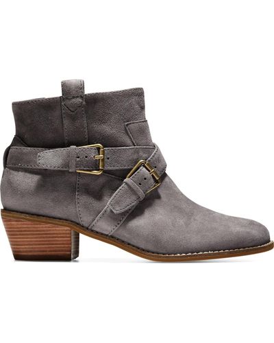Cole Haan Jensynn Suede Dressy Ankle Boots - Brown