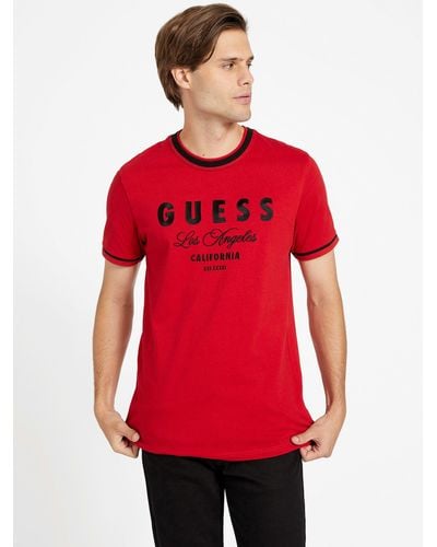 Guess Factory Nathaniel Embroide Logo Tee - Red