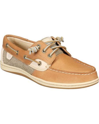 Sperry Top-Sider Songfish Leather Slip On Boat Shoes - Natural
