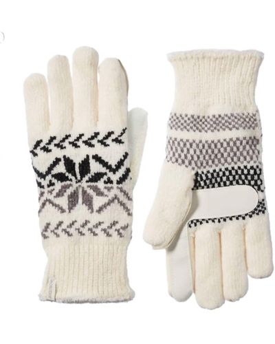 Isotoner Chenille Snowflakes Gloves - Natural