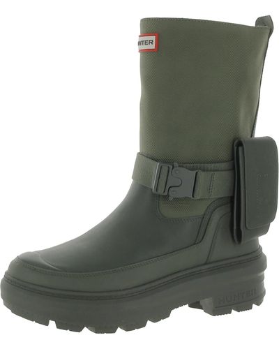 HUNTER Laceless Pull-on Mid-calf Boots - Green