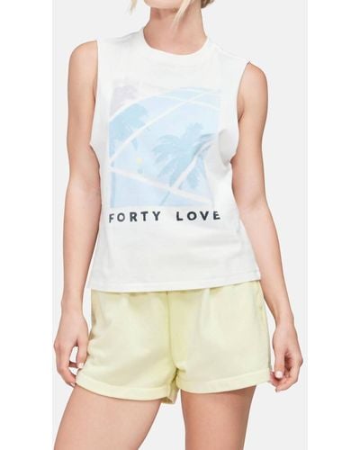 Wildfox Forty Love Riley Tank Top - Blue