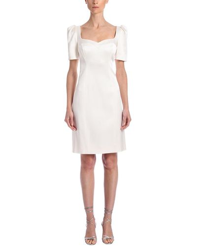 Adam Lippes Puff Sleeve Mini Dress - White