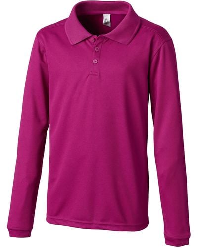 Clique L/s Spin Youth Polo - Purple