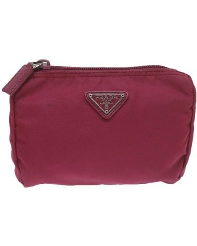 Prada Canvas Clutch Bag (pre-owned) - Red