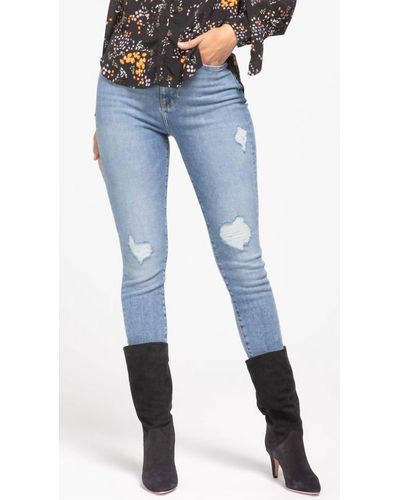 7 For All Mankind High Waist Ankle Skinny Jean - Blue