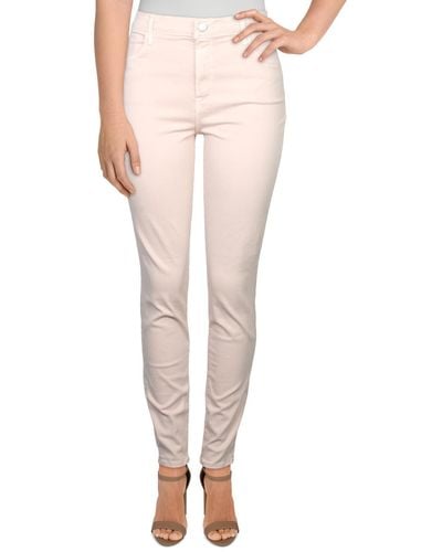 J Brand Maria High Rise Ultra-slimming Skinny Jeans - Natural