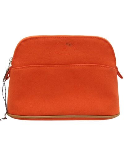 Hermès Bolide Cotton Clutch Bag (pre-owned) - Orange