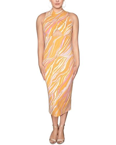 Rachel Roy Daria Knit Cut-out Midi Dress - Orange