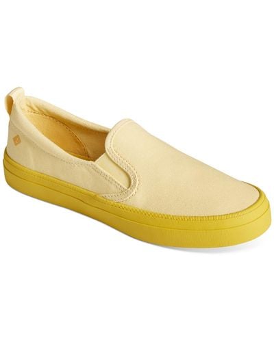 Sperry Top-Sider Crest Tg Canvas Laceless Slip-on Sneakers - Yellow
