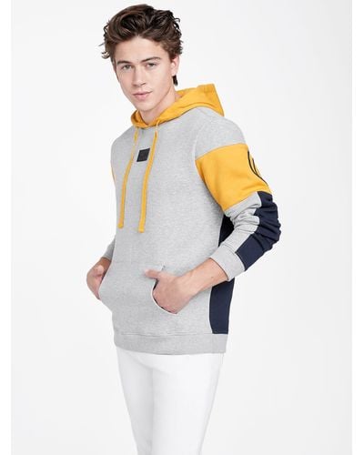 Guess Factory Eco Ben Color-block Hoodie - White