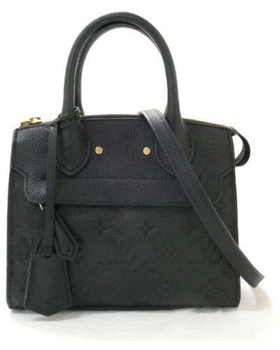 Louis Vuitton Mini Pont Neuf Leather Shopper Bag (pre-owned) - Black