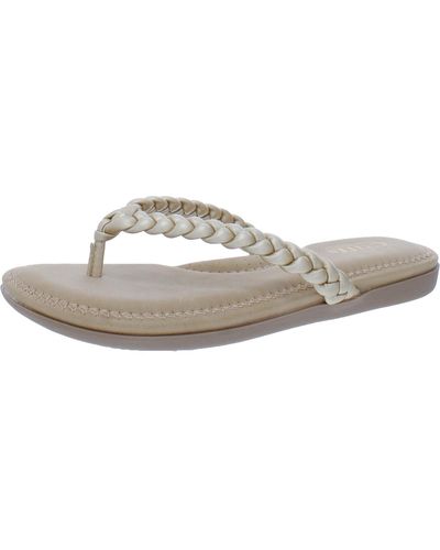 White Mountain Freedom Braided Slip On Thong Sandals - Red