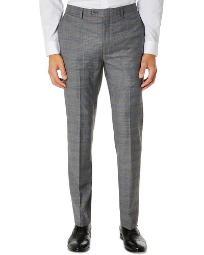 Calvin Klein Wool Slim Fit Dress Pants - Gray