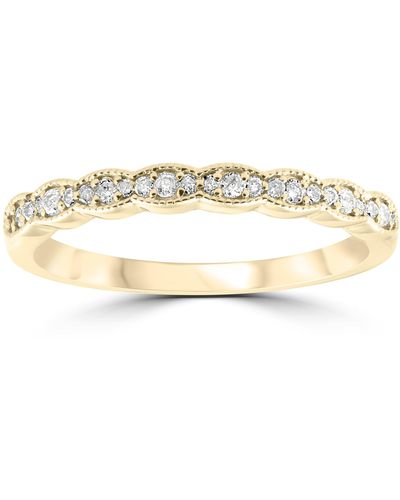 Pompeii3 1/4 Cttw Diamond Stackable Wedding Ring - Metallic
