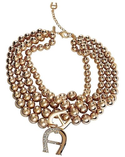 Aigner Bedazzled Necklace - Metallic