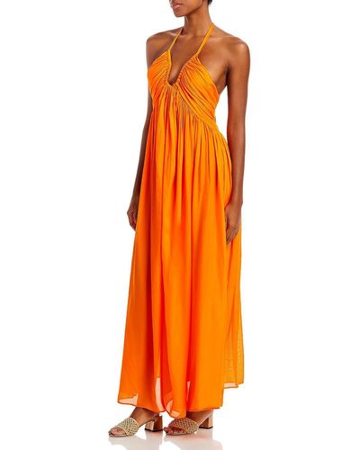 Cult Gaia Sloane Halter Dress Cover-up - Orange