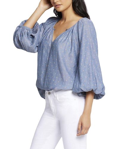 Current/Elliott The Seaside Peasant Top - Blue