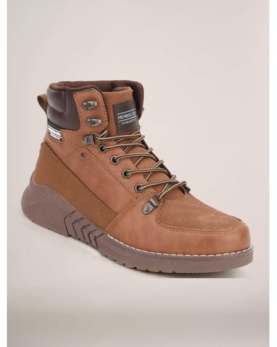 Members Only Moc-toe Boots - Brown