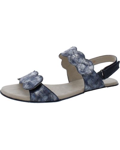 Vaneli Metallic Strappy Slingback Sandals - Blue